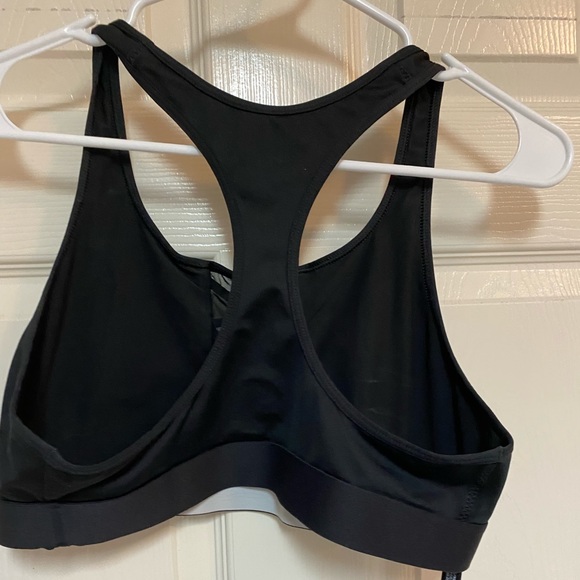 Victoria Secret Sports Bra Mesh Lace Up Front Black size XL - Picture 2 of 4